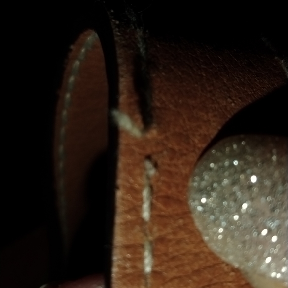 Women's Honey brown leather Fossil purse bag This bag was used On TikTok - Picture 13 of 13